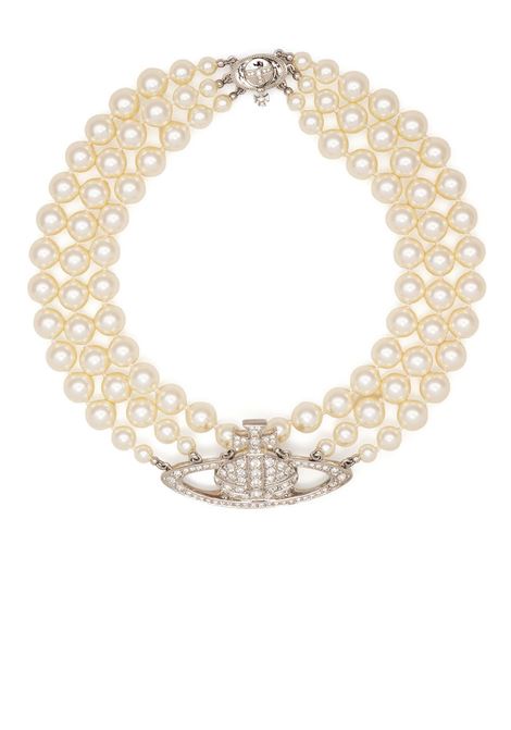 Collana con perle Orb in bianco Vivienne westwood - donna VIVIENNE WESTWOOD | 6303000702P127